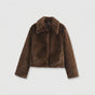 Veste Longue Femme avec Col Revers et Détail Boutons
