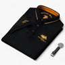 men's polo shirt : Polo Homme Noir - Respirant Coton Piqué pour Comfort Fit & Durabilité dans Noir de Marche Lino