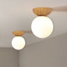 : Plafonnier Orbe Nordique Grain de Bois dans Montage Semi-Encastré Ton Bois de Marche Lino