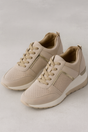 Sneakers Femme Noires à talon compensé 8cm, Détails métalliques, Confortables et élégantes