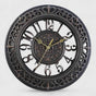 Horloge Murale Quartz Moderne en Acrylique Noir Silencieuse Grande Taille