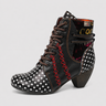 women's boots : Bottes à pois pour femme dans Noir de Marche Lino