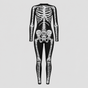 Combinaison squelette adulte ajustée Halloween manches longues