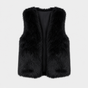 Gilet en fausse fourrure pour femmes - Ouvert sur le devant, coupe ample et chaud
