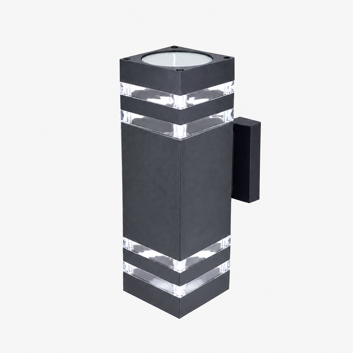 outdoor light : Applique Murale Extérieure - 2 Lumières Haut/Bas, Aluminium, LED Chaude dans Noir de Havelalights