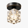 ceiling light : Plafonnier Cristal Géométrique - Finition Moderne Noire ou Dorée dans Noir 6.5cm × 6.5cm × 12cm (2.56" × 2.56" × 4.72") de Floriva Dom