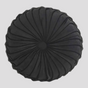 Coussin Rond Plissé 3D en Velours - 3 Cm