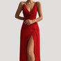 Robe Longue Fendue Femme - Robe de Soirée Invitée Mariage