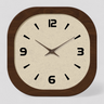 wall clock : Horloge Murale en Bois Style Vintage Accessoires Déco dans Brun de Marche Lino