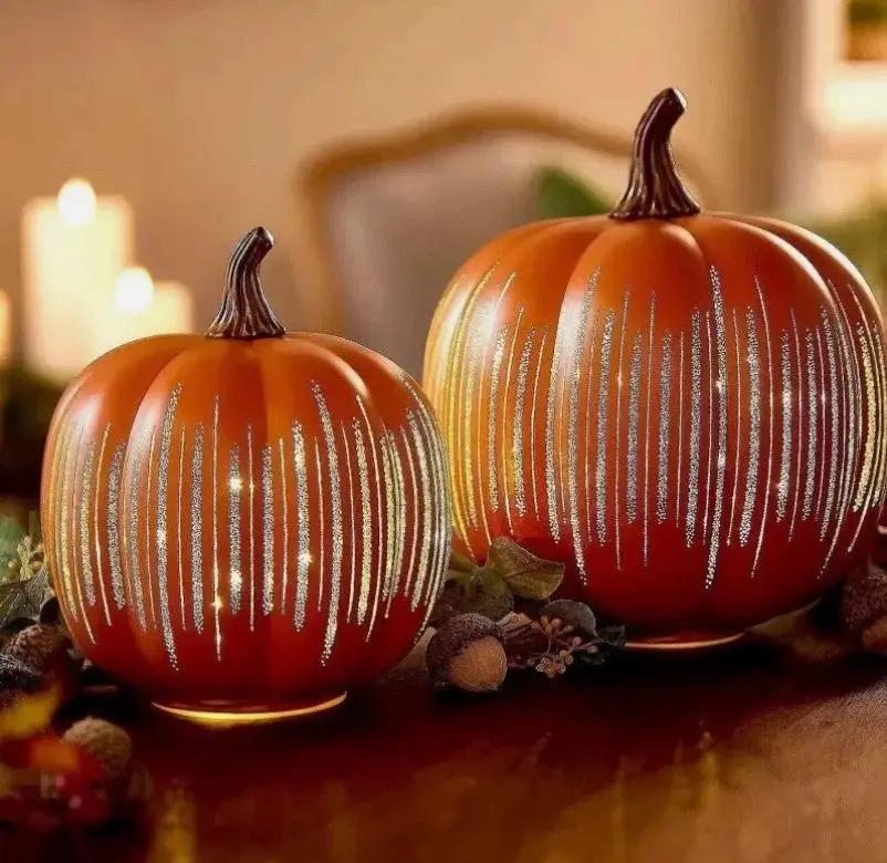 Lampe Citrouille à Lumières Scintillantes avec Minuteur - Déco Halloween LED