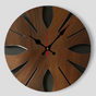 Horloge Murale Design en Bois Rond Bureau Chambre