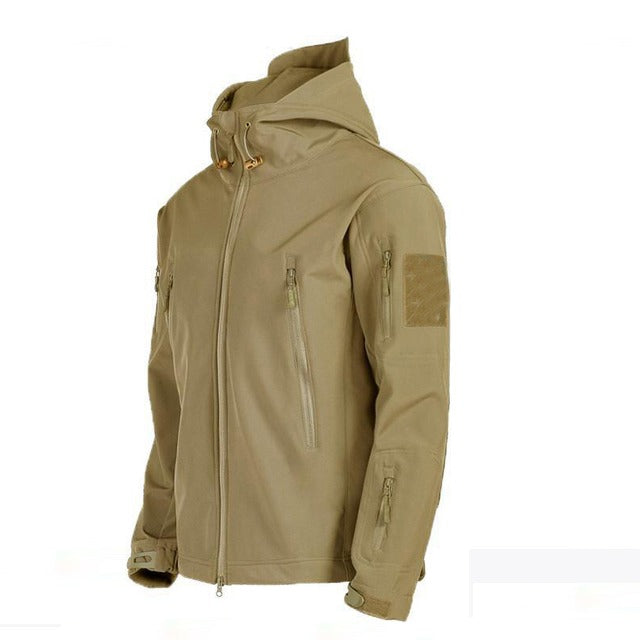 Kleding en accessoires > Kleding > Kledingsets : Ensemble Outdoor Homme - Veste d'Hiver Matelassée avec Capuche et Pantalon Cargo dans Veste Matelassée Kaki de Roselva