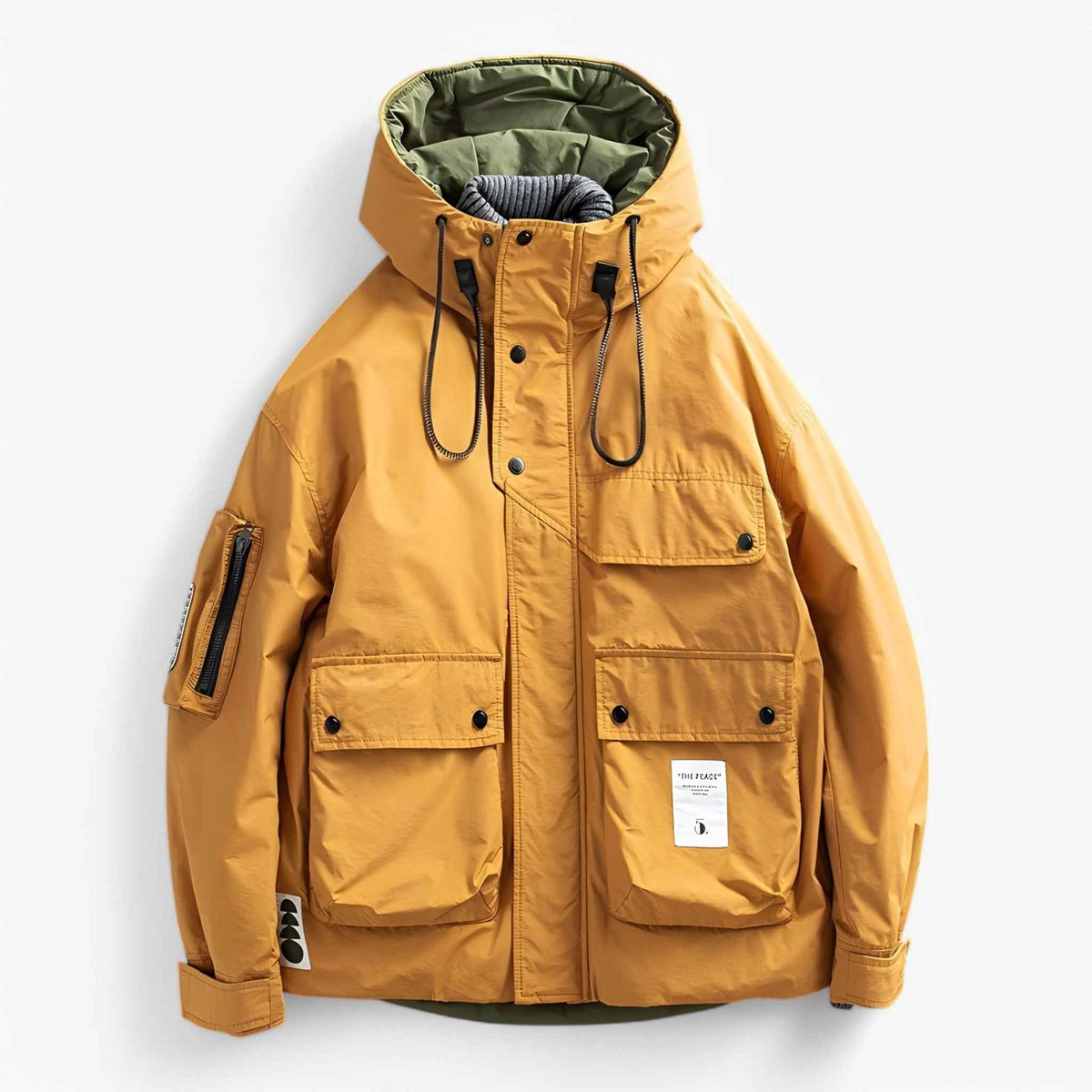 Parka : Parka Homme Victor - Manteau d'Hiver Chaud Imperméable Style Urbain dans Orange de Marche Lino