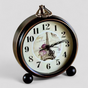 Horloge de Table Style Vintage Tour Eiffel Métal Noir et Bronze