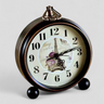 table clock : Horloge de Table Style Vintage Tour Eiffel Métal Noir et Bronze dans Bronze antique Marron métallisé foncé de Marche Lino
