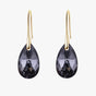Boucles d'oreilles pendantes pour femme en cristal bleu saphir élégantes