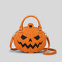 Sac à Main Citrouille en Cuir Végan - Accessoire d'Halloween