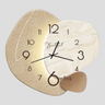 wall clock : Horloge Murale Quartz Silencieuse Accessoires Déco dans Sable clair Beige pâle de Marche Lino