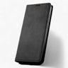 phone accessory : Coque Magnétique Cuir Véritable Noir Élégant pour iPhone 15 Pro Max - Qualite Premium, Confort Optimal dans Noir de Marche Lino