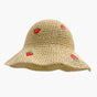 Chapeau de soleil fraise - Pliable, fait à la main et protecteur et tendance