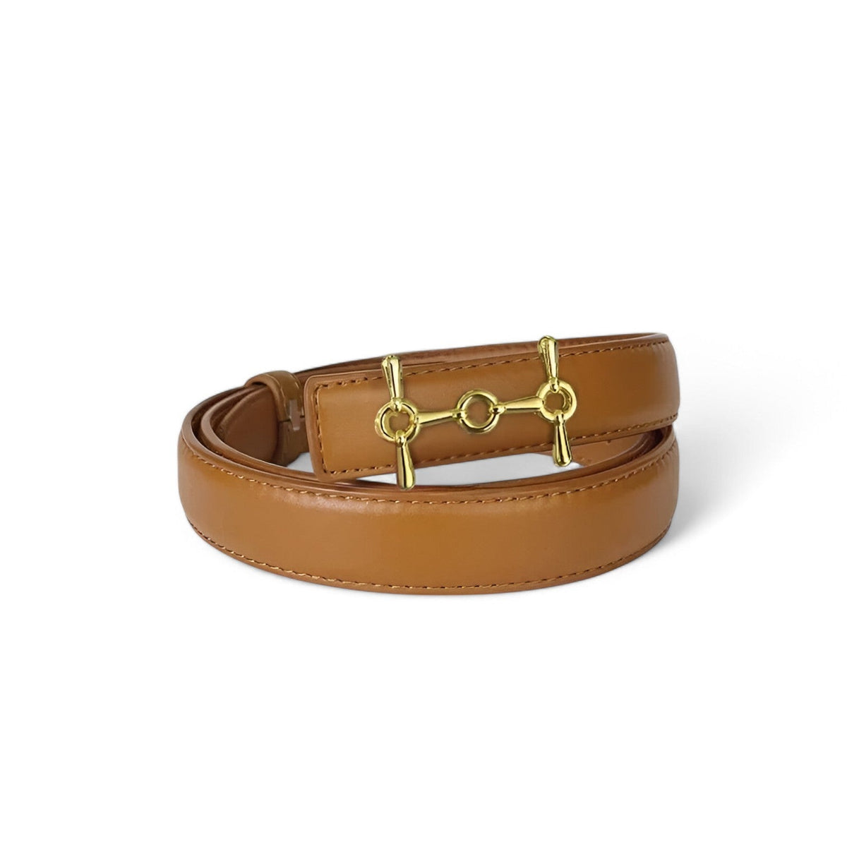 Women's Belt : Veste en Cuir Noir pour Homme, Coupe Classique, Design Intemporel dans chameau 110 cm de Marche Lino