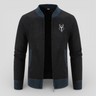 men's cardigan : Cardigan zippé homme en polyester doux - chaud, léger et confortable dans Noir de Marche Lino