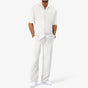 Ensemble Homme Décontracté Chic : Chemise Élégante et Pantalon Coupe Ajustée