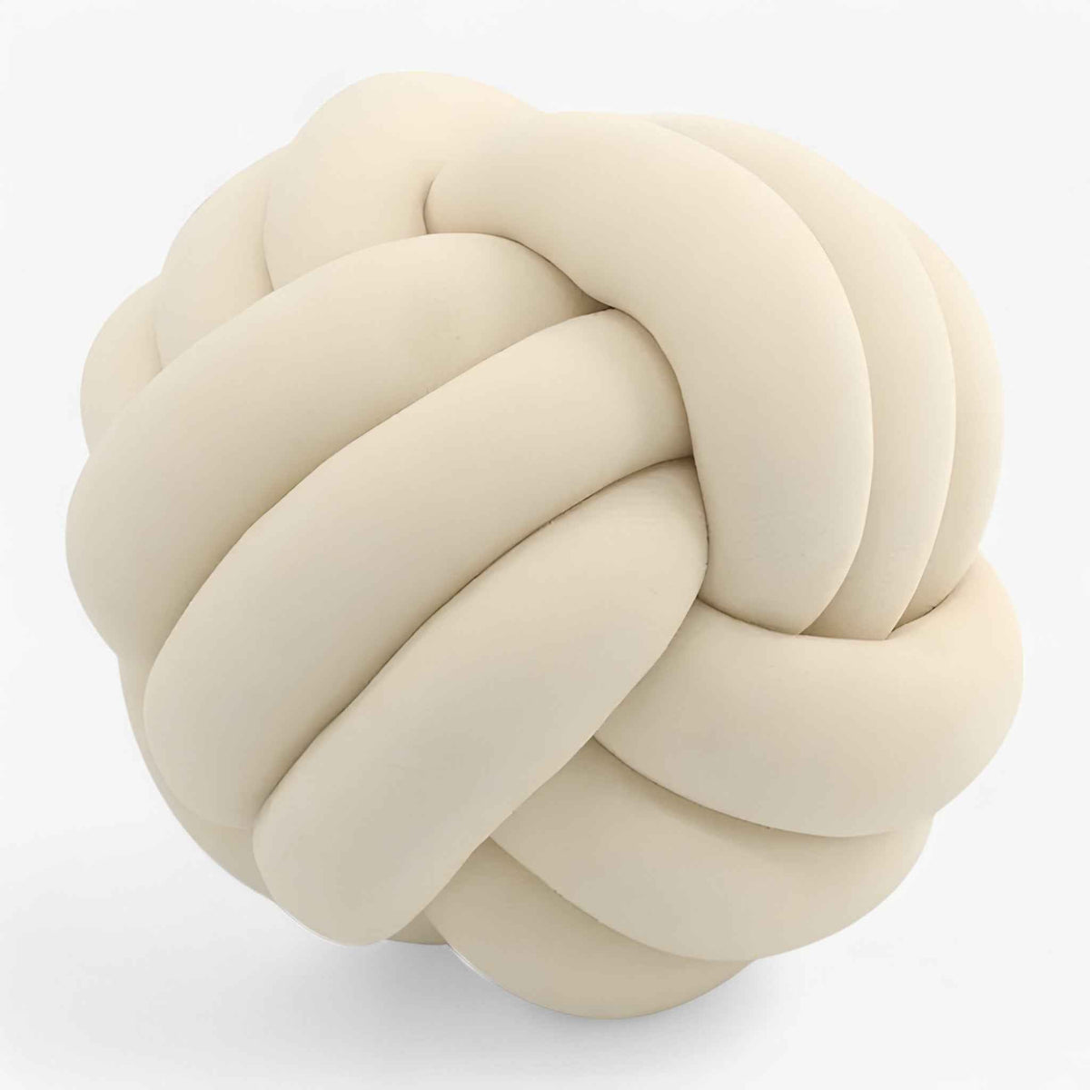 house & garden : Coussin Nœud Rond Décoratif - Doux Velours, Design Unique dans Beige de Vandaliamo