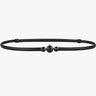women's belt : Ceinture fine en cuir véritable - Élégance réglable Femme dans noir 100 cm de Marche Lino