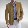 Vestes : Blazer Homme Slim Marron Coton Élégant - Veste Chic Printemps/Automne dans Khaki de Marche Lino