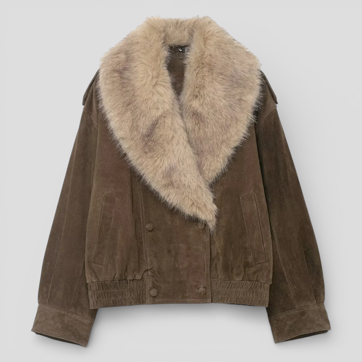 Vestes et manteaux pour femmes : Veste Femme Hiver en Fausse Fourrure Fashion Hiver dans Brun S de Marche Lino