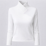 women's sweater : Pull Élégant à Col Montant pour Femme Confort Quotidien dans Blanc de Marche Lino