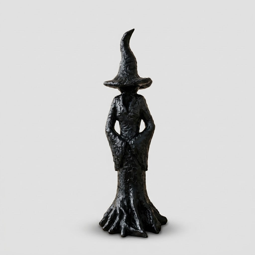 Home & Garden > Decor > Lawn Ornaments & Garden Sculptures > Garden Sculptures : Statue de Sorcière de Jardin - Figure Gardienne en Résine Faite à la Main dans Default Title de Marche Lino
