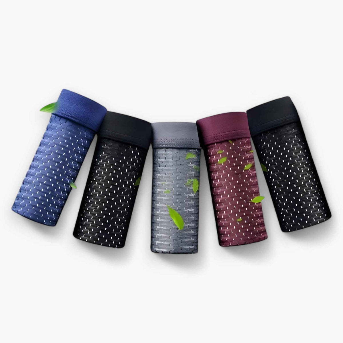 Men's Boxer Briefs : Boxers Homme en Bambou (Lot de 10) Noir/Gris – Ultra Doux, Respirants & Hypoallergéniques dans 2 Zwart - 1 Grijs - 1 Rood - 1 Blauw de Marche Lino