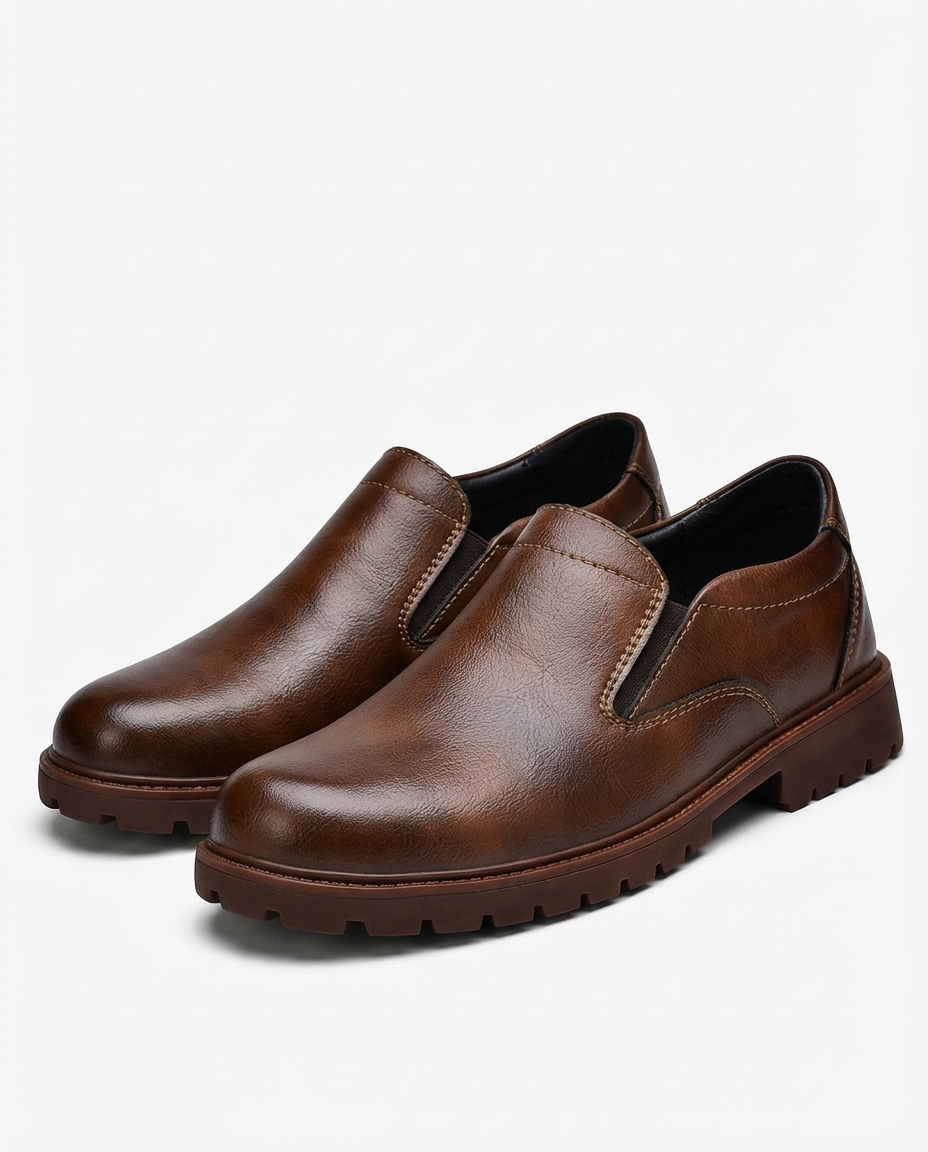 Chaussures : Chaussures pour hommes sans lacets dans Marron de Marche Lino