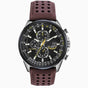 Montre Chronographe Homme MultiSteel Cuir Marron, Élégante et Précise pour un Style Raffiné