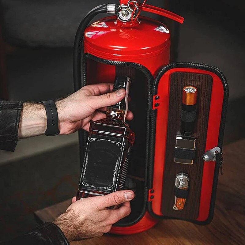 Mayer : Cachette Extincteur BlazeVault Originale - Rangement Bouteille Sécurisé Décoratif Maison/Bureau dans de Crystalli