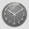 wall clock : Horloge Murale Géométrique avec Cadre Circulaire Verre dans Blanc de Marche Lino