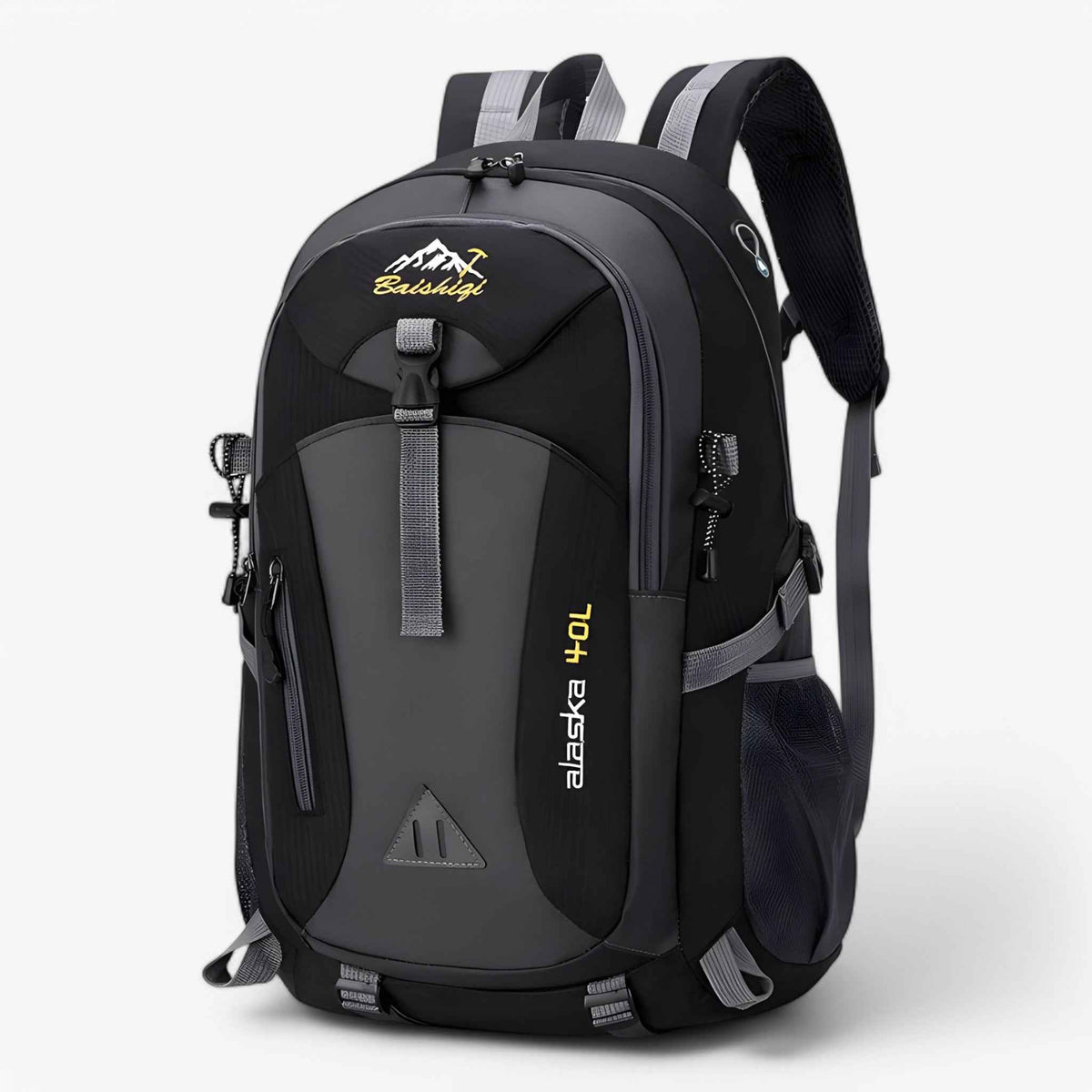 Backpack : Sac à Dos Femme Étanche 30L pour Randonnée & Aventure - Léger & Robuste dans Noir 52x30x20cm de Marche Lino
