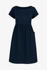 women's dress : Robe d'Été Casual Femme avec Poches - Confortable & Élégante dans Marrone ruggine de Marche Lino