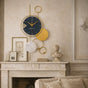 Horloge Murale Design Moderne Métal Doré Cadran Silencieux Quartz 78x38 Cm