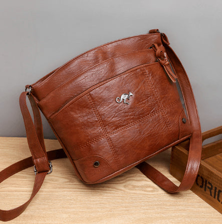 Shoulder Bag : Sac à Bandoulière en Cuir Vintage Femme Shoulder Bag - Qualite Premium, Confort Optimal dans Marron | Presque épuisé de Marche Lino