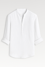 Chemise Homme Légère en Lin, Respirante, Manches Longues