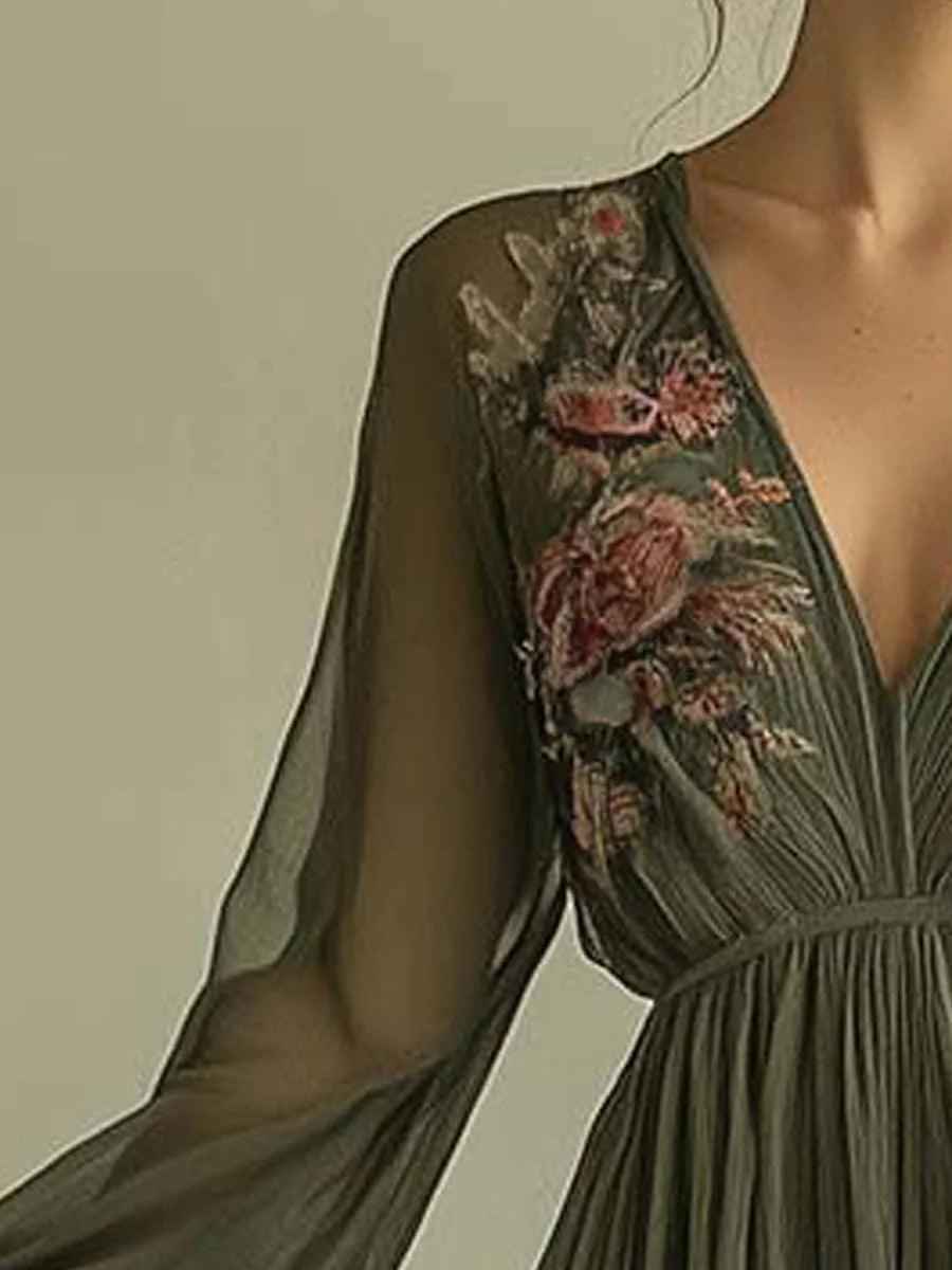 Robe Imprimée en Mousseline Tendance pour un Look Élégant