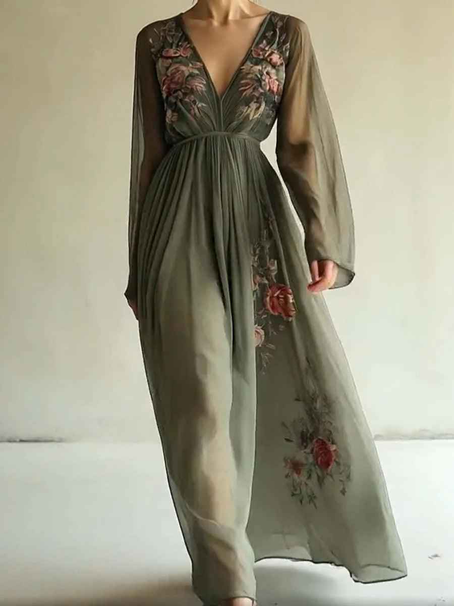 Robe Imprimée en Mousseline Tendance pour un Look Élégant