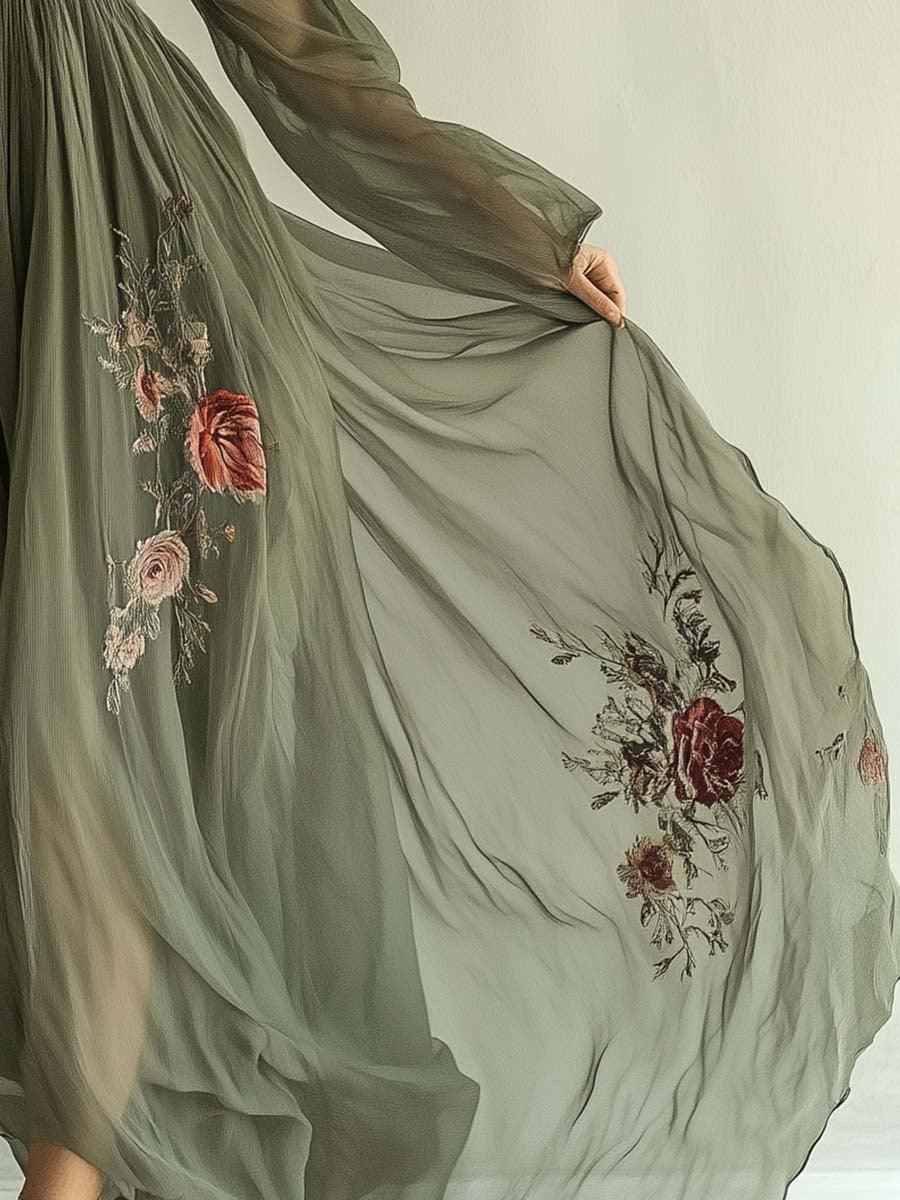 Robe Imprimée en Mousseline Tendance pour un Look Élégant