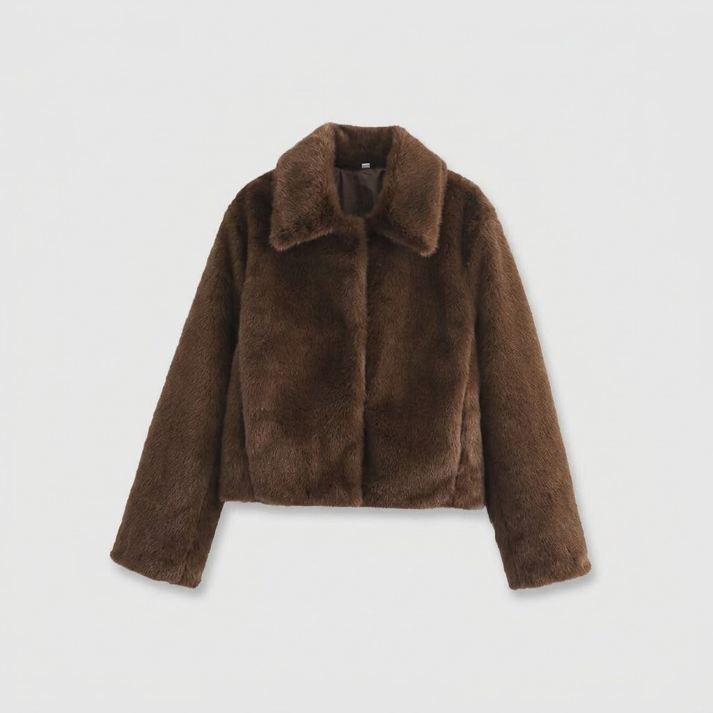 Jackets : Veste Longue Femme avec Col Revers et Détail Boutons dans de Roselva