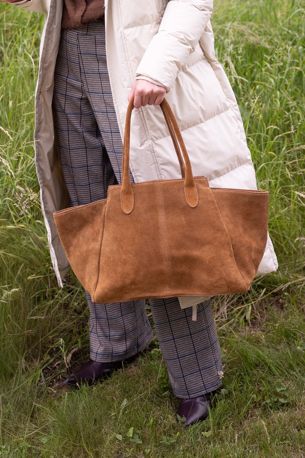 Bag : Sac Cabas en Suede dans de Marche Lino