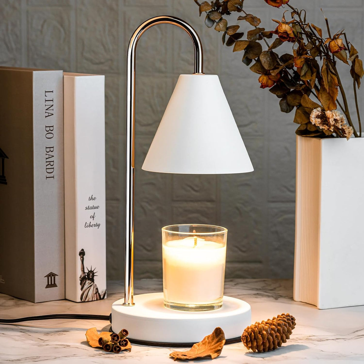 Lampe Chauffe-Bougie : Lampe Chauffe-Bougie – Fondoir à Cire Sans Flamme dans de Marche Lino