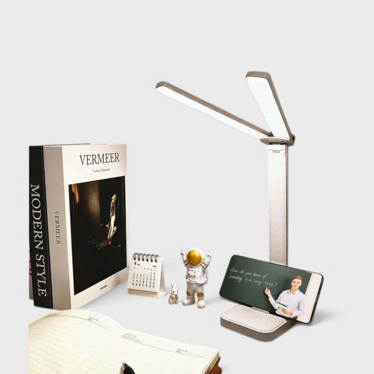 HL – Lighting – Indoor – Table Lamps : Lampe de bureau LED sans fil - Rechargeable, dimmable, pliable ABS dans de Steiner-boutique